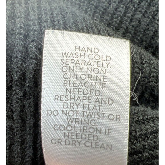 J. Jill Women's V-Neck Ribbed Knit Sweater Black Size Large Petite - Picture 5 of 10